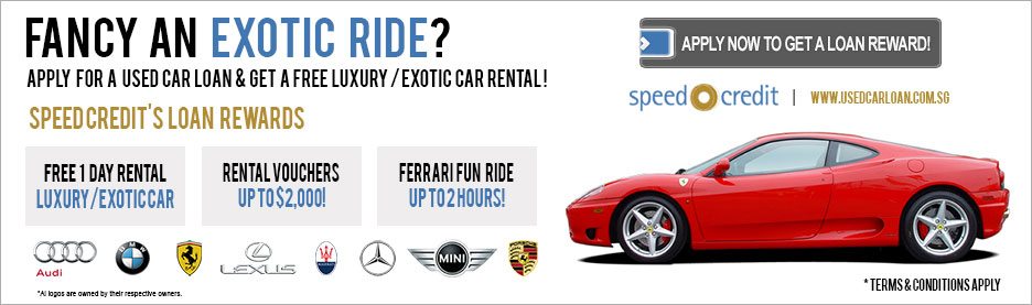 Get a free luxury or exotic car rental for your used car loan application